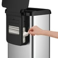 thumbnail image 3 of Glad 20-Gallon Stainless Steel Sensor Trash Can, 3 of 8