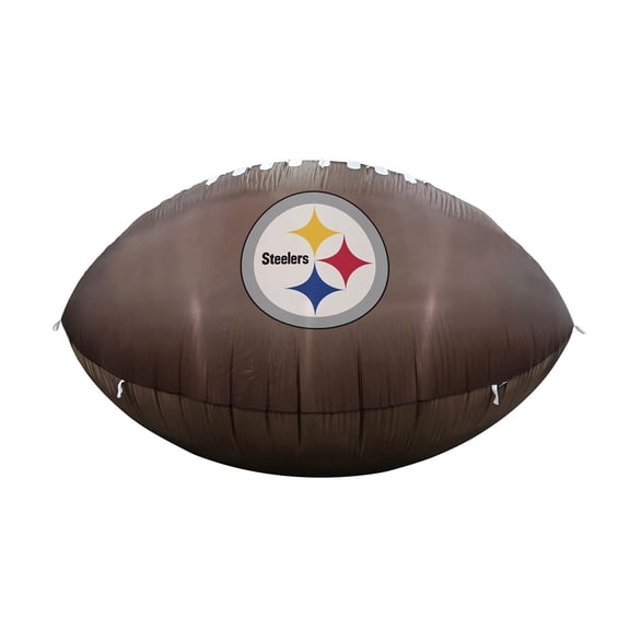 Logo Brands Pittsburgh Steelers Pre-Lit 10'x6' Inflatable Football