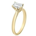 thumbnail image 2 of Emerald Diamond Solitaire Ring in 18K Gold, 2 of 3