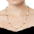 thumbnail image 5 of Freshwater Rice 8-9mm Pearl Station Necklace in 14K Gold, 5 of 6