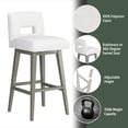 thumbnail image 5 of HH2 Home Upholstered Key Back Wood Adjustable Height Swivel Bar Stool, 5 of 19