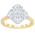 thumbnail image 1 of 2.46 CT.T.W. Moval & Half Moon Cut Lab Created Diamond Ring in 18K Gold, 1 of 10