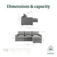 thumbnail image 4 of ZINUS Night Therapy Upholstered Reversible Chaise Sectional Sofa, 4 of 11