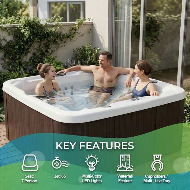 Lifesmart LS600DX 7-Person 65-Jet 230v Spa with 14-Jet Nozzle