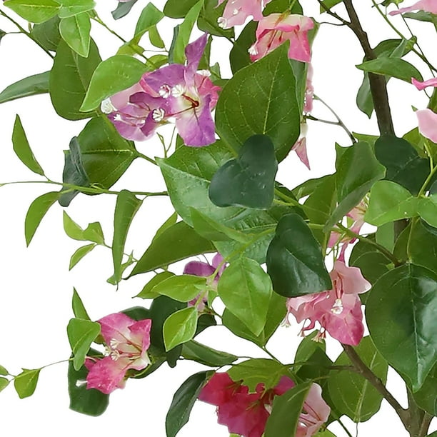 Faux 6' Fuchsia Bougainvillea Tree in White Pot - Samsclub.com