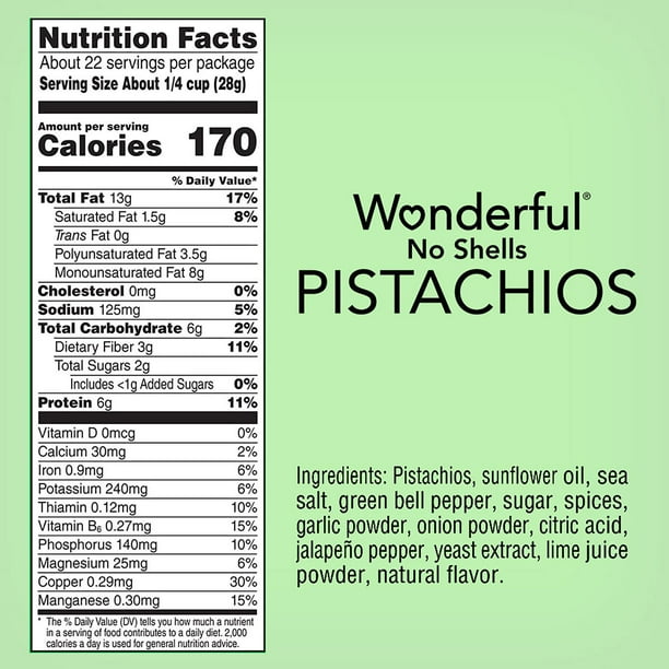 Wonderful Pistachios No Shells, Jalapeno Lime 22 oz. - Samsclub.com