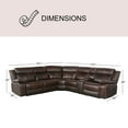 thumbnail image 4 of Hawthorne 6-Piece Top-Grain Leather Power Reclining Sectional, 4 of 12