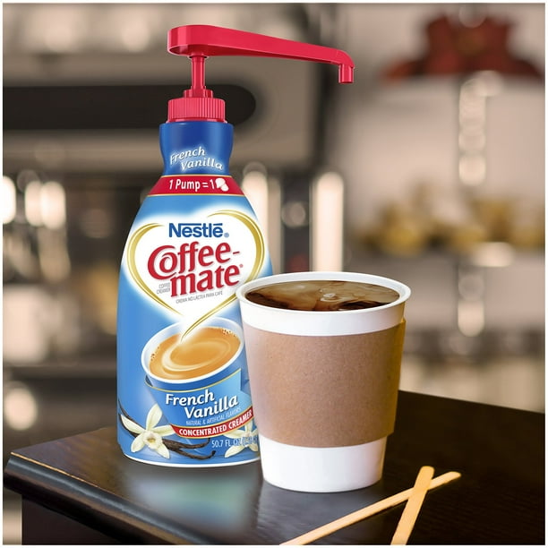 Nestle Coffee mate Liquid Creamer Pump, French Vanilla, 50.7 fl. oz