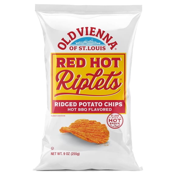 Old Vienna Red Hot Riplets Potato Chips, 9 oz.