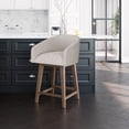 thumbnail image 1 of HH2 Home Upholstered Barrel Back Wood Adjustable Height Swivel Bar Stool, 1 of 19