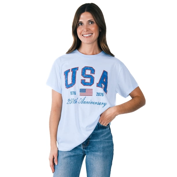 Mighty Fine Women's Americana Graphic T-Shirt - Samsclub.com