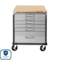 thumbnail image 4 of Seville Classics UltraHD 6-Drawer Rolling Cabinet, 28" W x 25" D x 34.5" H, 4 of 16