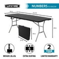 thumbnail image 2 of Lifetime 6-Foot Fold-In-Half Table Light Commercial, 80788, 2 of 12