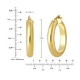 thumbnail image 4 of Wedding Band Hoop Earrings in 14K Gold, 4 of 5