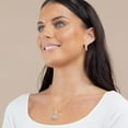 thumbnail image 5 of 0.46 CT. T.W. Baguette & Round Cut Diamond Hoop Earrings in 14K Gold, 5 of 6