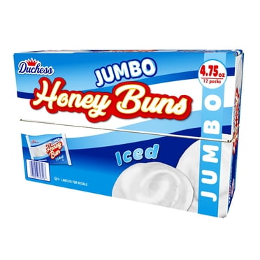 Duchess Jumbo White Iced Honey Buns 4.75 oz., 12 pk.