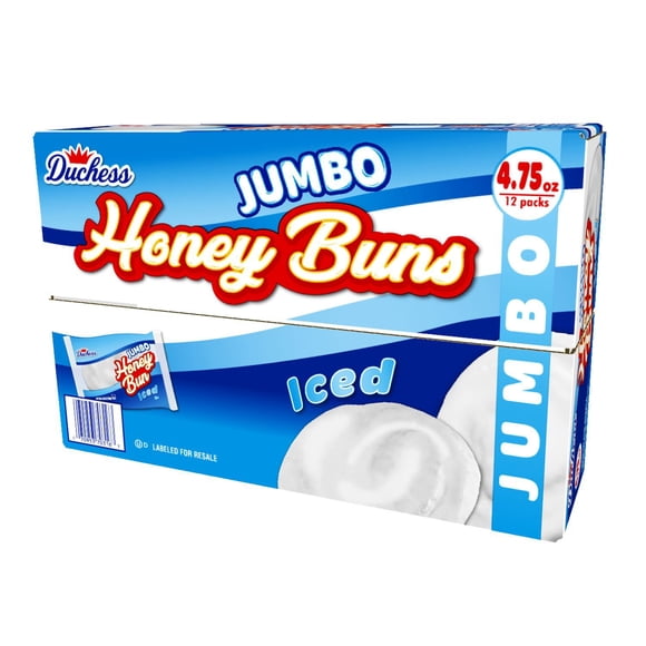 Duchess Jumbo White Iced Honey Buns 4.75 oz., 12 pk.