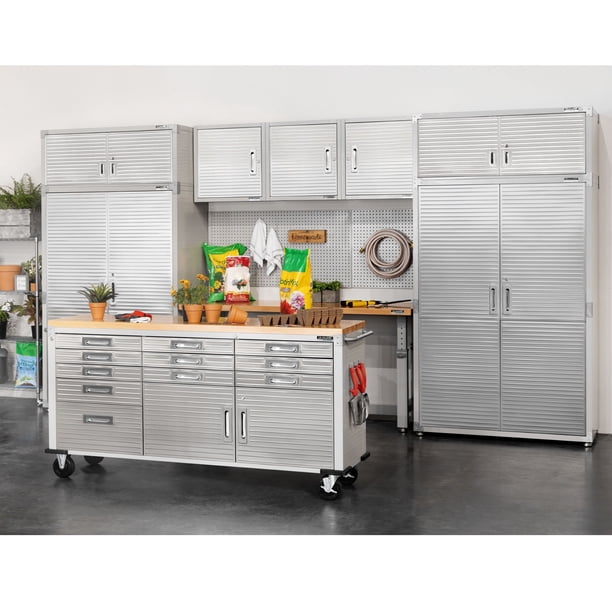 Seville Classics UltraHD 8-Piece Steel Garage Cabinet Storage Set
