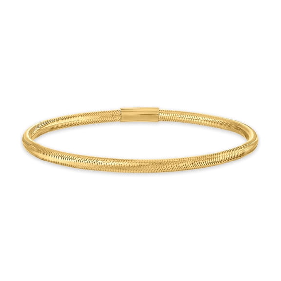 7" Diamond Cut Stretch Bracelet in 14K Gold
