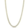 thumbnail image 1 of Miami Cuban Pave Chain Necklace in 14K Two-Tone Gold, 1 of 5