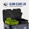 thumbnail image 5 of Simpli-Magic 16 Gallon (30L x 30L) Dual Compartment Step Trash Can, Multiple Colors – Kitchen Garbage Can with Slow-Close Lids – Waste & Recycling Bins, Odor Control, Hands-Free, Easy to Clean, 5 of 5