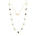 thumbnail image 2 of Multi Gemstone Station Necklace in 14K Gold, 2 of 7