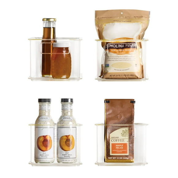 Clearly 4-Piece Clear Plastic Organizing Bin Set