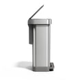 thumbnail image 3 of Simplehuman 45L Step trash Can Stainless Steel with Grey Lid and Smoke Pedal, 3 of 5