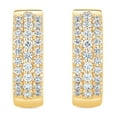 thumbnail image 3 of 0.35 CT. T.W. Round Cut Huggie Hoop Diamond Earrings in 14K Gold, 3 of 5