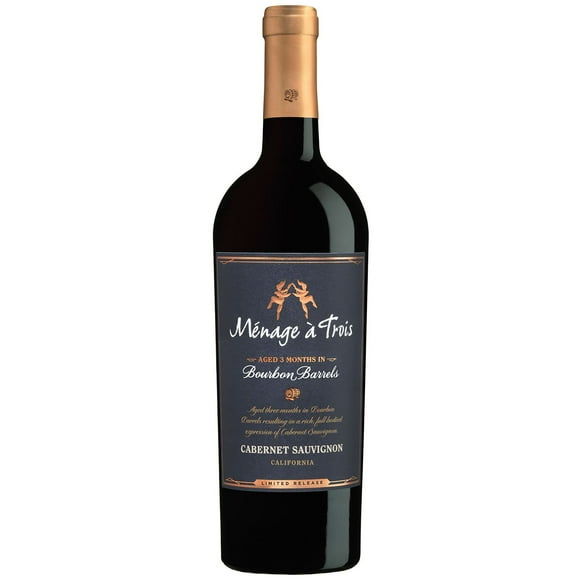 Menage a Trois Bourbon Barrel Cabernet Wine, 750 ml