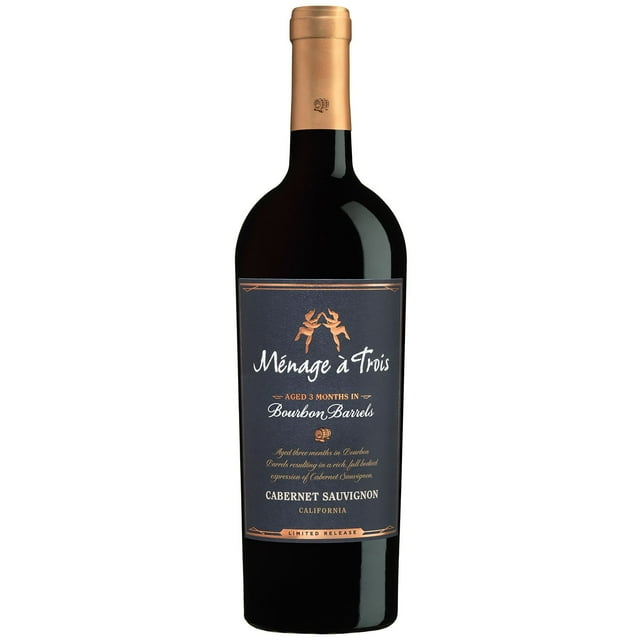 Menage a Trois Bourbon Barrel Cabernet Wine, 750 ml