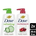 thumbnail image 7 of Dove Refreshing Body Wash, Cucumber Green Tea and Cherry Chia Milk, 30.6 fl. oz., 2 pk., 7 of 7