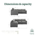 thumbnail image 4 of ZINUS Night Therapy Upholstered L-Shaped Sectional Sofa, 4 of 11