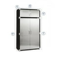 thumbnail image 3 of Seville Classics UltraHD 8-Piece Steel Garage Cabinet Storage Set w/ Height Adjustable Workbench, 14 Feet Wide, 3 of 17