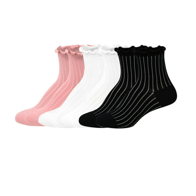 Hue Women's 6-Pack Sheer Rib Ankle Sock