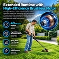 thumbnail image 6 of Mova 60V 16" InstaLoadTM Brushless String Trimmer - Kit(1*2.5A Battery & 1*430W Charger Included), 6 of 8