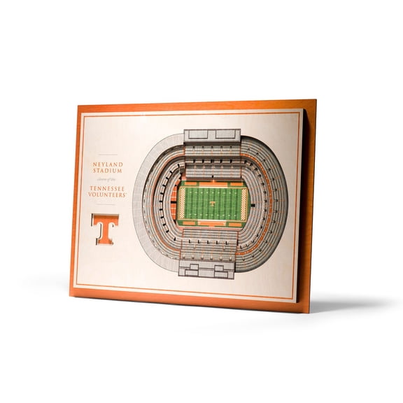 YouTheFan Tennessee Volunteers 17"x13" 3D 5 Layer Stadium View Wall Art