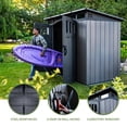thumbnail image 4 of Lifetime 8' x 5' Modern Outdoor Storage Shed, Gray, 4 of 10