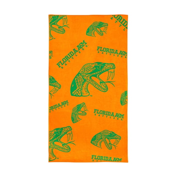 Logo Brands Florida A&M Rattlers 38"x72" Beach Towel