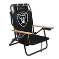thumbnail image 1 of Logo Brands Las Vegas Raiders Reclining Beach Chair, 1 of 7