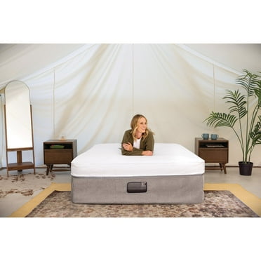 TruAire® 20” Queen Air Mattress with Memory Foam-Top and Digital Pump