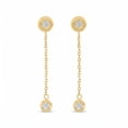 thumbnail image 2 of Diamond Cut Bezel Dangle Earrings in 14K Gold, 2 of 9