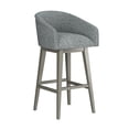 thumbnail image 2 of HH2 Home Upholstered Barrel Back Wood Adjustable Height Swivel Bar Stool, 2 of 19