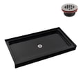 thumbnail image 7 of Streamline 60 in. x 36 in. Alcove Acrylic Shower Base With Left, Center or Right Drain / Glossy Black or White, 7 of 9