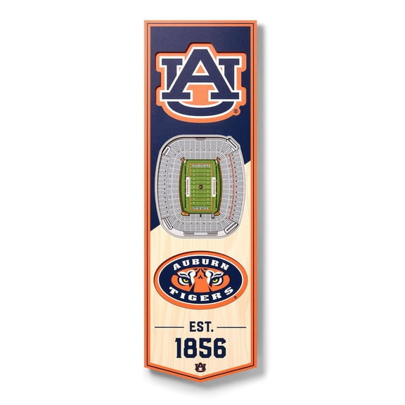 YouTheFan Auburn Tigers 6"x19" 3D Stadium View Banner