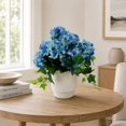 thumbnail image 3 of Artificial 26" Hydrangeas with Mixed Ivy in Ceramic Planter - White, Blue, or Pink, 3 of 5