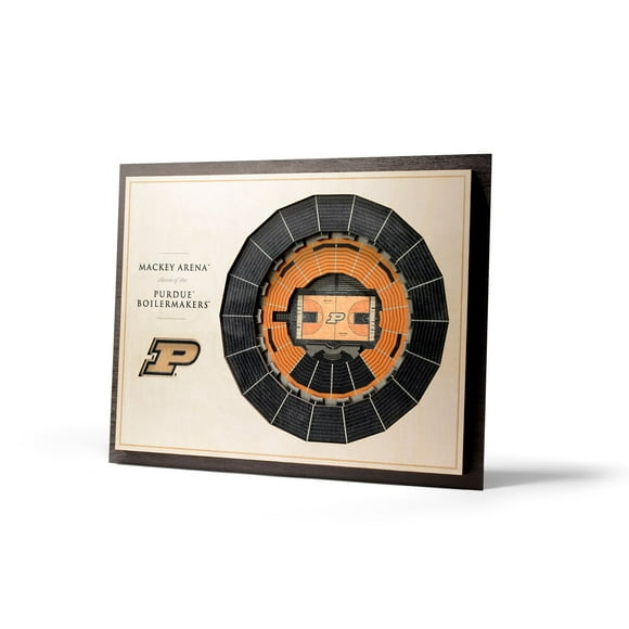 YouTheFan Purdue Boilermakers 17"x13" 3D 5 Layer Stadium View Wall Art