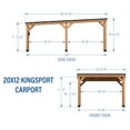 thumbnail image 12 of Backyard Discovery 20' x 12' Kingsport Cedar Carport, 12 of 12
