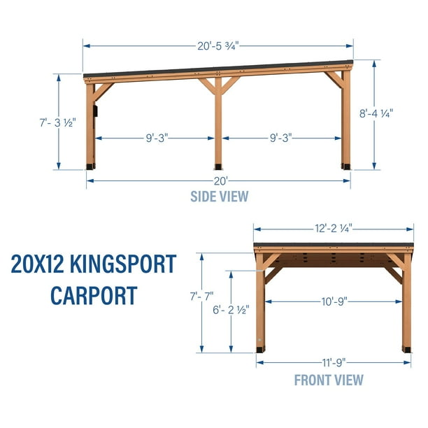 Backyard Discovery 20' x 12' Kingsport Cedar Carport - Samsclub.com