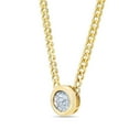 thumbnail image 3 of 0.18 CT. T.W. Diamond Bezel Pendant Necklace in 14K Gold, 3 of 7